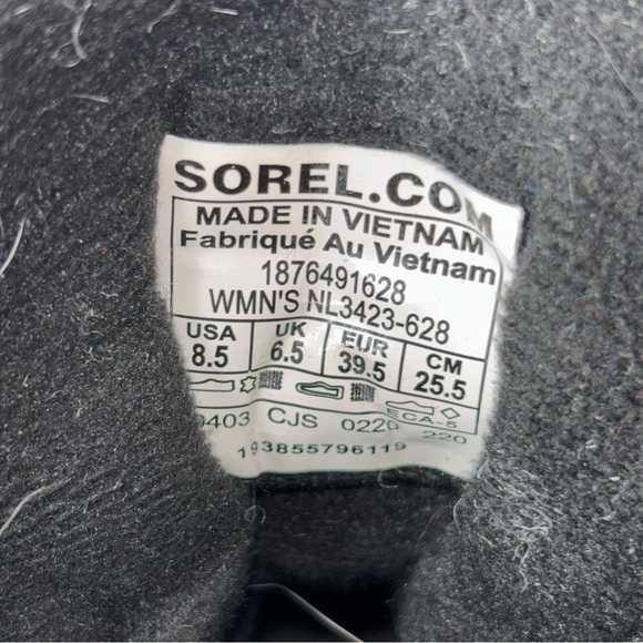 SOREL Explorer Joan Boots Women's 8.5 Wine Suede Waterproof Faux Fur Gray - Picture 9 of 11